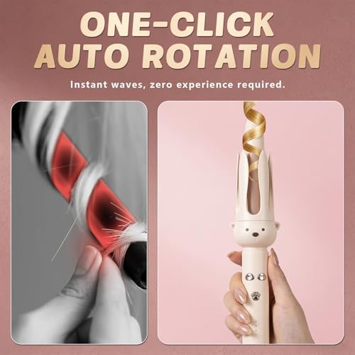 PretiHom Automatic Rotating Curling Iron & Wand, Hair Curler for Long Hair - Image 6