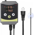 Refrigeration and Constant Temperature Control,Reptile Thermostat Temperature Controller,Digital Heat Mat for Seed Starting,Plant Germination,Incubator,Brooder, Brewing,Cooling Devices,-4-176°F,1000W by Unknown
