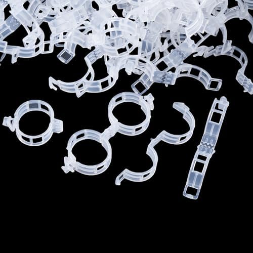 CIQIYO® 200 Pcs Plant Support Clips,Plastic Clips for Securing Plants,Tomato Vine Clips,Plant Fixing Clips,Garden Clips for Climbing Plants,Grape and Vine Vegetables (200, White) by Unknown