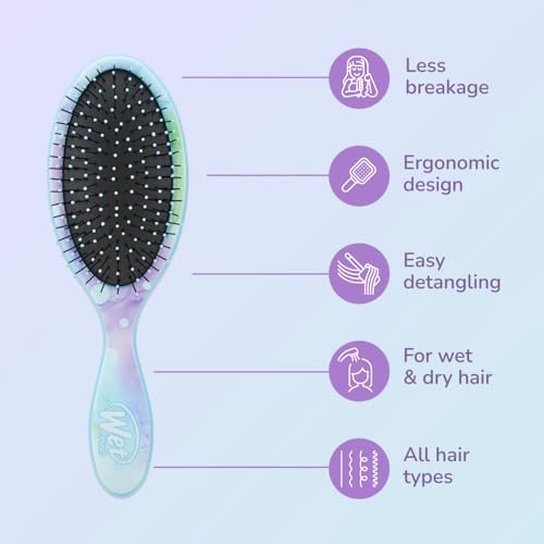 Wet Brush Original Detangler Hair Brush - Color Wash, Splatter - All Hair Types - Ultra-Soft IntelliFlex Bristles Glide Through Tangles with Ease - Pain-Free Comb for Men, Women, Boys and Girls - Image 4