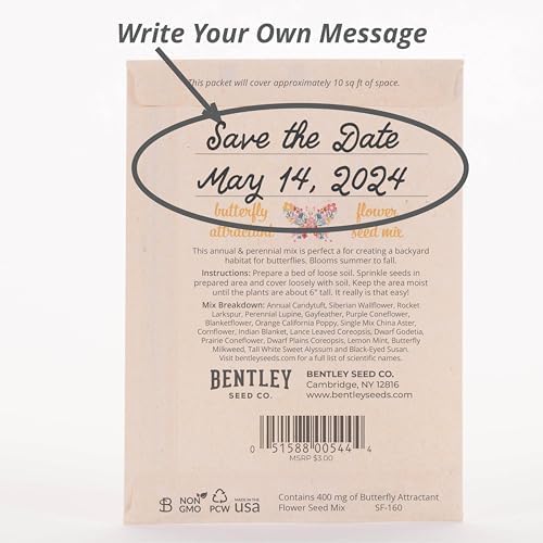 Make Your Heart Flutter 25 Bird and Butterfly Wildflower Seed Packets for Planting, A Beautiful Valentines Day Gift, Bentley Seed Co - Image 3
