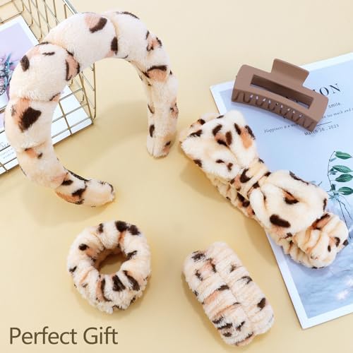 Chanaco Spa Headband, Makeup Headband with Wrist Bands, Hair Accessories for Washing Face and Teen Girl Gifts for Women - Image 6
