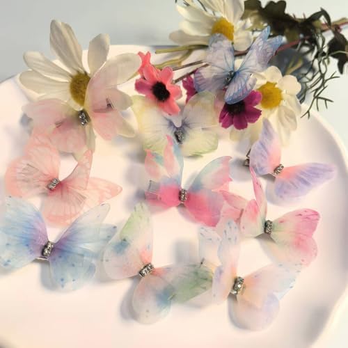 Hair Decoration Butterfly Clip-Moving Butterfly Hair Clips for Girls (Colorful A-10PCS) - Image 5