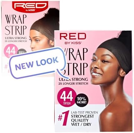 Red by Kiss Wrap Strip, Ultra Strong 2X Longer Stretch Wide Styling Wrap, 40 Strips, Wrap Strip for Natural Hair and Molded Styles, Suitable for Wet/Dry Hair, White-3.5" - Image 2