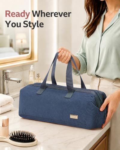 NISHEL Hair Tools Travel Bag Dryer Curling Iron Attachment Organizer Case - Image 6