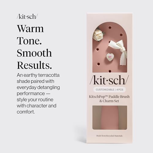KitschPop™ Paddle Brush | Hair Brushes for Women – Terracotta - Image 2