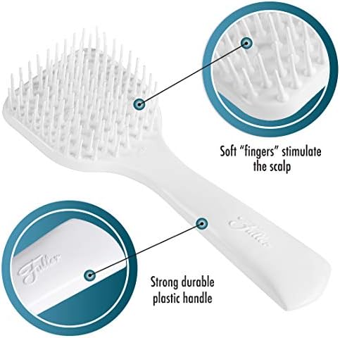 Fuller Brush Scalp Massage & Shampoo Brush – Manual Silicone Scalp Massager & Hair Cleaner – Soft Claw Bristles for Dandruff Removal, Volume, Deep Clean – for Men & Women (White) - Image 2