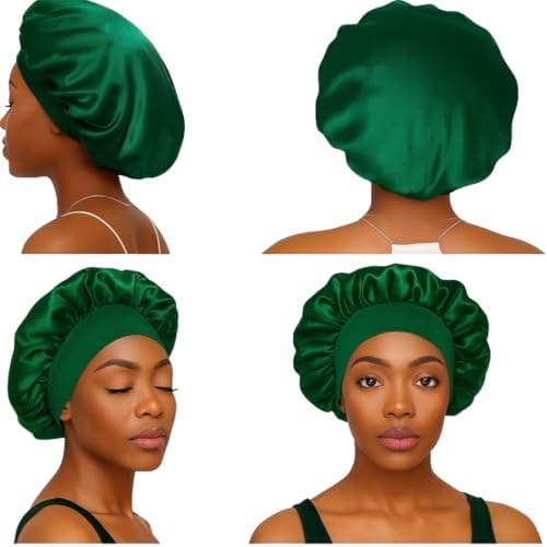 Satin Bonnet – Sleep Bonnet for Women and Men Curly Hair, Braids, and Natural Hairstyles (1pck) - Image 6