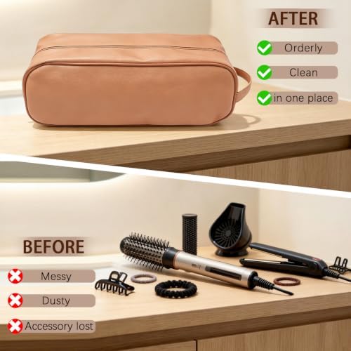 Hair Tools Travel Bag 5-Piece Set, Brown - Image 2