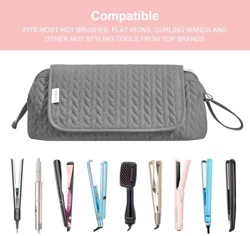 KarSyon Hair Tools Travel Bag with Hot Tool Mat 2 in 1 Organizer Bags - Image 6