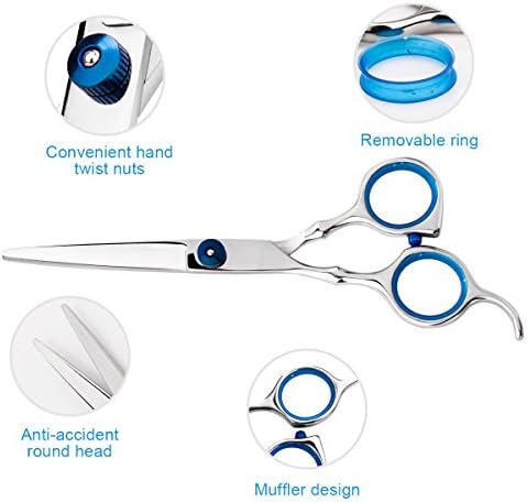 Professional Home Hair Cutting Kit Home Haircutting Scissors Barber Salon Home Thinning Shears Kit with Comb and Case for Men Women - Image 2