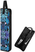 Beautyflier Universal Curling Iron Travel Case, Heat-Resistant, Canvas, Blue Flower by Beautyflier