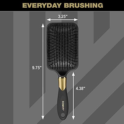 Conair Velvet Touch Hairbrush for Thick Hair, Detangler Brush with Nylon Bristles, Color May Vary, 1 Count (Pack of 2) - Image 5