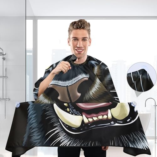 ALAZA Roaring Panther Barber Cape for Men Women, Waterproof Haircut Apron Beard Shaving Bib Hair Cutting Cloth 55 x 65 Inch - Image 7