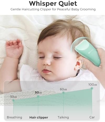 Quiet Baby Hair Clippers for 0–12Y with Hair Cutting Kit - Image 2