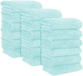 MOONQUEEN 18 Pack Premium Hand Towels - Quick Drying - Microfiber Coral Velvet Highly Absorbent Towels - Multipurpose Use as Hotel, Bathroom, Shower, Spa, Hand Towel 16 x 28 inches (Frozen Blue) by MOONQUEEN