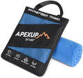 APEXUP Microfiber Travel Towel, Ultra Absorbent Quick Dry Towels, Lightweight Gym Sports Camping Towel for Workout, Yoga, Beach, Shower, Swimming (60"×30", Blue) by APEXUP