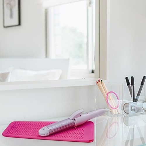 Silicone Heat Resistant Mat Pouch for Hair Straightener,Curling Iron, Pink - Image 6
