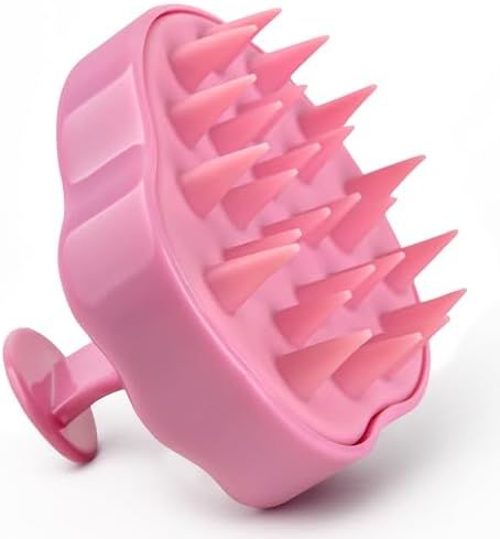 RELAXXO Scalp Massager Hair Growth – Exfoliator & Hair Scrubber for Scalp, Soft Bristles for Dandruff & Soothing Comfort, Shampoo Brush, Wet & Dry Use, Pink by Unknown