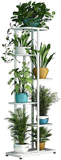 LINZINAR 6 Tier Plant Stand Indoor Outdoor Metal Flower Pot Display Shelf by LINZINAR