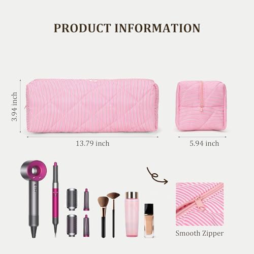 HiTotes Hair Tools Travel Bag Compatible with Dyson Airwrap Cute Floral Travel Case for Shark Flexstyle Hair Tools Organizer - Image 3