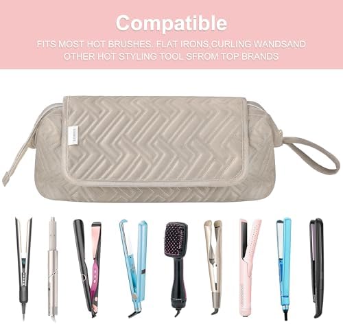 Leuded Hair Tools Travel Bag with Heat Resistant Mat for Shark Airwrap - Image 6