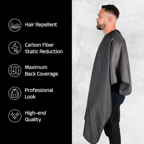 Barber Strong The Barber Cape Haircut Cover for Men, Hair Repelling and Static-Reducing Material, Water Resistant Fabric - Image 3