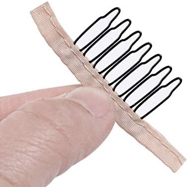 24-Piece Wig Accessory Kit: Steel 7-Tooth Combs for Wig Caps, Hairpiece Clips, and Tools (Blonde) - Image 4