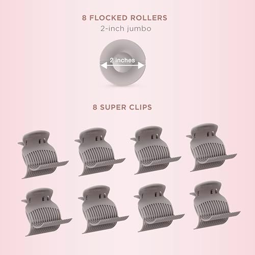 Conair Hot Rollers, INFINITIPRO, Ceramic Flocked, 2" Barrel, 8-Pc - Image 2