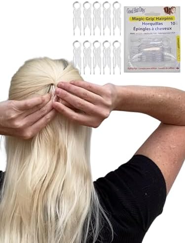 Good Hair Days Magic-Grip Hairpins, 10 Styling Updo U-Pins for Strong Hold by GoodHairDays