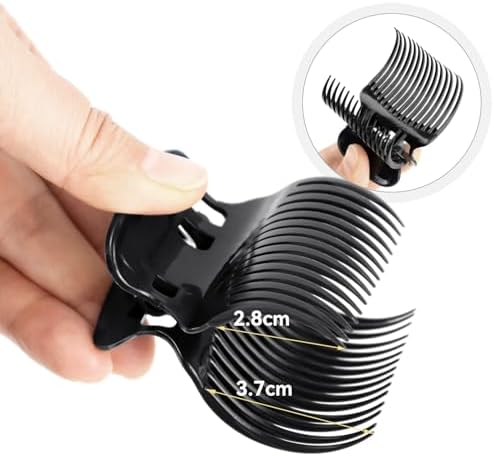 20 Pcs Hot Roller Clips for Hair, Curler Claw Clip for Women Hair Section Styling (Black, 2inch) - Image 3
