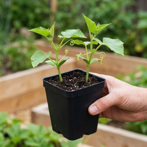 2 Cucumber Plants Live Outdoor, 4-7'' Long, Vine Vegetable Starter Plant - Image 5