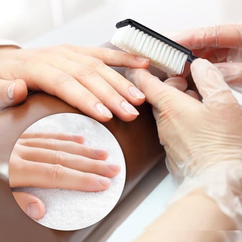 NICEMOVIC 10 Pcs Nail Brush for Cleaning Fingernails, Handle Grip Nail Scrubber Brush, Hand Fingernail Cleaner Brush Manicure Tools Scrub Cleaning Brushes, Use for Toe and Nail Cleaning (Black) - Image 2