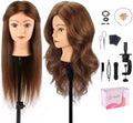 Mannequin Head with 100% Human Hair,22''Doll Head for Real Hair Styling by TopDirect
