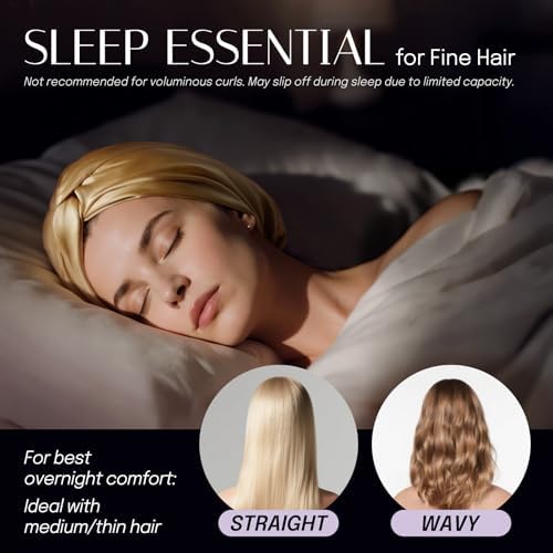 OLESILK Silk Hair Bonnet for Sleeping Women, 100% Mulberry Silk, Anti-Frizz - Image 3