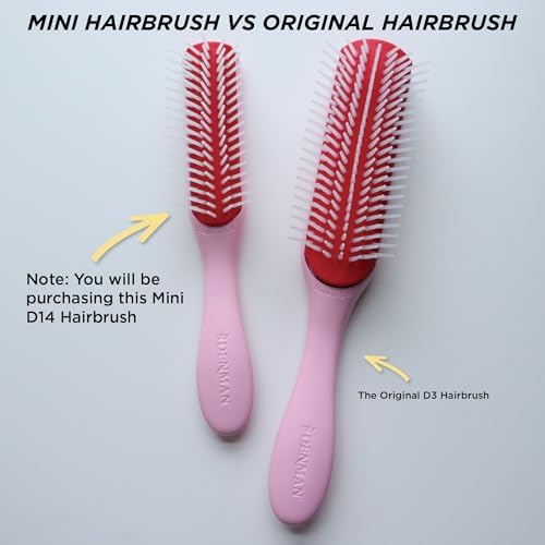 Denman Mini Curl & Blow-Dry Styling Brush – Define Curls, Smooth Frizz & Style Short Hair with Precision, D14 Floral Fantasy (Floral Fantasy) - Image 6
