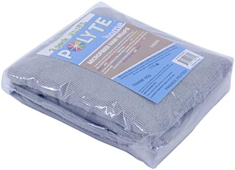 POLYTE Microfiber Hair Turban Wrap Drying Towel (12x28 Large, 2 Light Gray) - Image 5