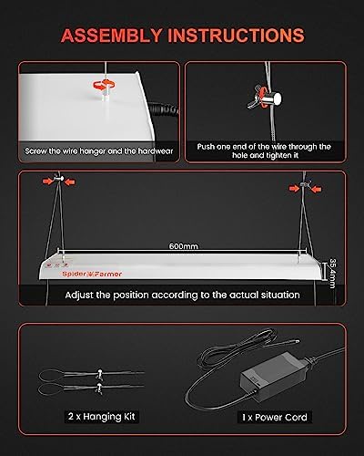 Spider Farmer SF300 LED Grow Lights, Full Spectrum Veg Flower for 2x2.5 ft - Image 6