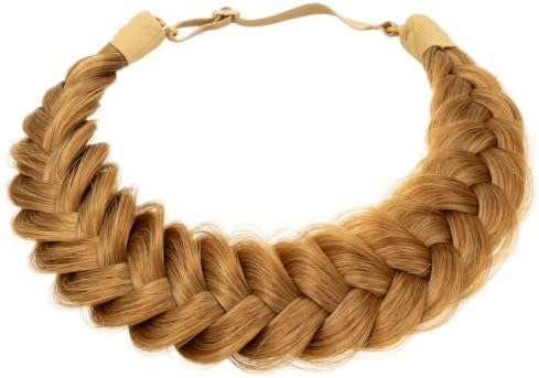 Synthetic Hair Braided Headband Classic Wide Strands Wedding Disorderly Fluffy Braids Wig Band Women Beauty Accessory - Image 2