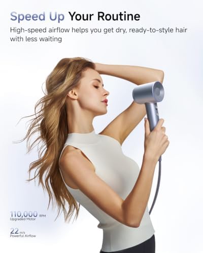 Laifen Swift Professional High-Speed Hair Dryer, 200M Negative Ions, Silver - Image 2