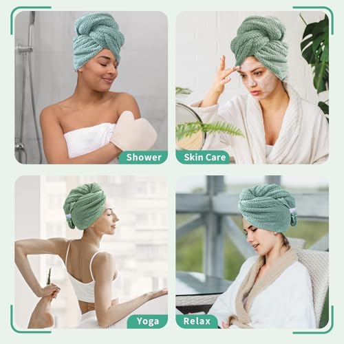 my novel things Large Microfiber Hair Towel for Women Long Curly Hair 2PK - Image 7