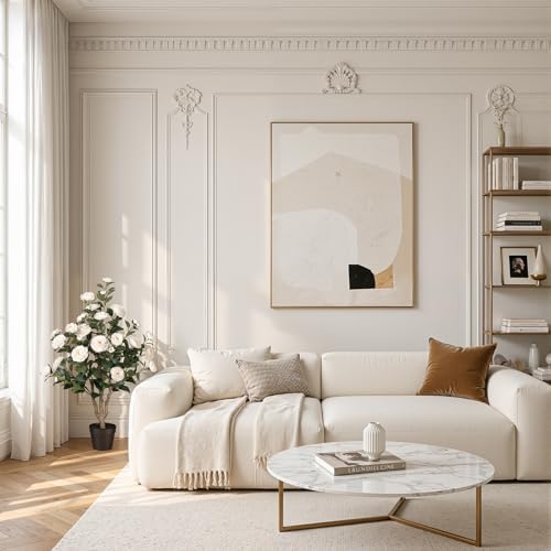 3FT Artificial Camellia Tree 2 Pack, UV Resistant Faux Camellia Plants with Realistic White Flowers, Tall Fake Potted Trees for Front Porch Patio Garden Home Decor, Indoor Outdoor - Image 7