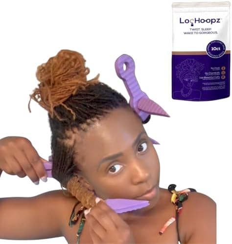 – 10 Long Hair Foam Curling Loops for Microlocs & Sisterlocks, No Heat Hair Curlers for Natural Curls, Soft Sleep-Friendly Rollers for Textured Hair. by LOCHOOPZ