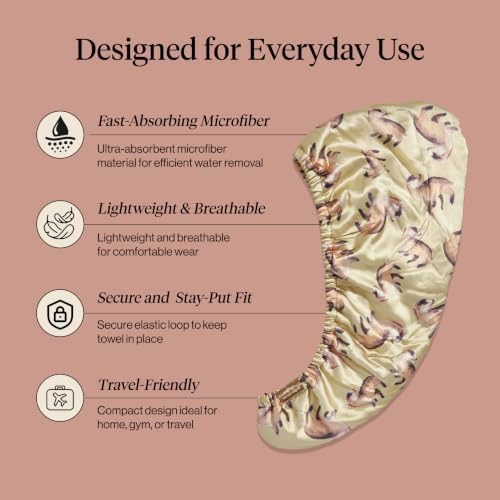 Kitsch x Harry Potter Microfiber Hair Towel Wrap for Women - Hufflepuff - Image 3