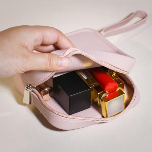 Silicone Mini Makeup Bag Pouch for Purse, Small Cosmetic Travel Bag Zipper Pouch Waterproof Cute Coin Purse Portable Makeup Storage Bag Travel Toiletry Organizers Bag for Women Girls - Image 5