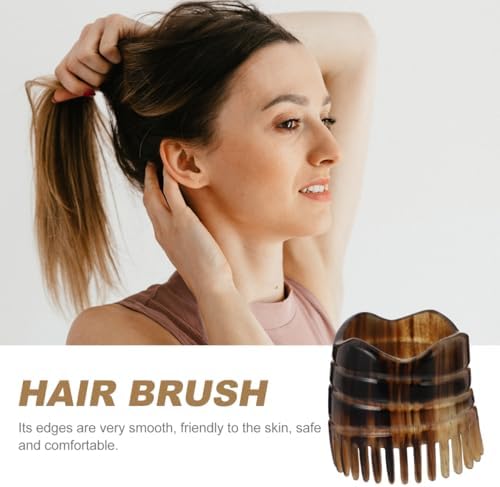 Healifty Bull Horn Scalp Massage Comb, Fine-Tooth Hair Scratcher - Image 3