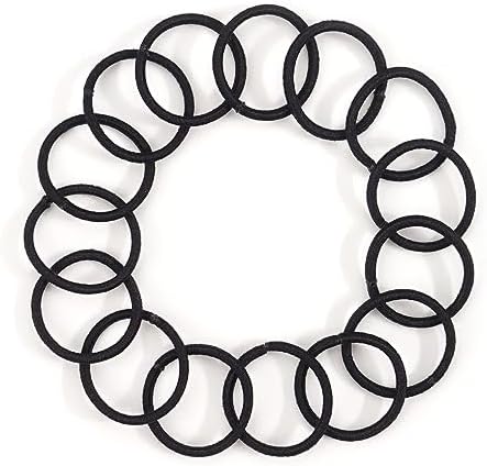 CÉLLOT 360PCS Black Elastic Hair Ties,2cm in Diameter No Crease Finger Rubber Hair Elastics,Small Thin Hair Ponytail Holders Hair Accessories for Women Girls Toddlers Kids - Image 3