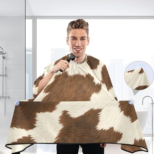 Cow Print Barber Cape, 55.1 x 64.9 inches Waterproof Hair Cutting Cape with Adjustable Neckline for Men & Women, Haircut Capes for Salon, Home Use - Image 6