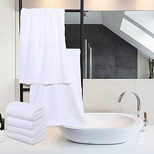 MOONQUEEN 18 Pack Premium Hand Towels - Quick Drying - Microfiber Coral Velvet Highly Absorbent Towels - Multipurpose Use as Hotel, Bathroom, Shower, Spa, Hand Towel 16 x 28 inches (White) - Image 3