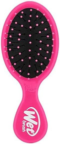 Wet Brush Mini Detangler Hair Brush, Pink - Detangling Travel Hair Brush - Ultra-Soft IntelliFlex Bristles Glide Through Tangles with Ease - Pain-Free - All Hair Types by WetBrush